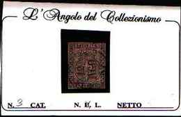 90793) PARMA- 15C.Giglio Borbonico, Stampa Nera Su Carta Colorata - 1 Giugno 1852- - Parma