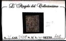 90799) PARMA- 10C.Giglio Borbonico, Stampa Nera Su Carta Colorata - 1 Giugno 1852-USATO - Parme