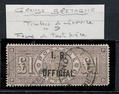 FAUX - Grande Bretagne - Great Britain - Großbritannien Service 1885 Y&T N°S9 - Michel N°(?) (o) - 1£ Reine Victoria - Service