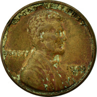 Monnaie, États-Unis, Lincoln Cent, Cent, 1945, U.S. Mint, Denver, TB, Laiton - 1909-1958: Lincoln, Wheat Ears Reverse