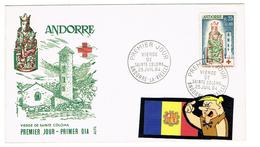 ANDORRE FDC 1964 YVERT 172 PREMIER JOUR Oficial Enveloppe Anfil - Lettres & Documents