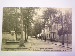 GP 2019 - 174  CLAMART  (Hauts-de-Seine)  :  La Rue De La Forêt Et La Statue De SCHNEIDER   1919   XXX - Clamart