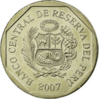 Monnaie, Pérou, Nuevo Sol, 2007, Lima, SUP, Copper-Nickel-Zinc, KM:308.4 - Perú