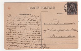 Timbre , Stamp   Yvert N° 5 Sur Cp , Carte , Postcard  Du ??/??/1912  Postée à Tananarive , Madagascar - Brieven En Documenten
