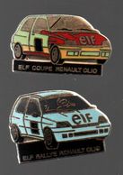 Pin's  RENAULT CLIO ET ELF COUPE RENAULT CLIO PAR EBC 92 .........BT8 - Renault