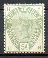 GRANDE BRETAGNE - 1883-84 - N° 82 - 5 D. Vert - (Victoria) - Unused Stamps