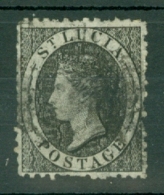 St Lucia: 1864/76   QV   SG11x    (1d)   [Wmk Reversed]   Used - Ste Lucie (...-1978)