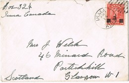 31501. Carta Aerea IRMA (Alberta) Canada 1932 To Scotland - Lettres & Documents