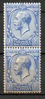 GRANDE BRETAGNE - 1912-22 - Paire Du N° 143 - 2 1/2 D. Bleu - (George V) - Neufs