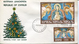 42363 Cyprus,  Fdc 1970 Christmas,  Wall Painting Of The Church Panagia - Lettres & Documents