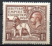 GRANDE BRETAGNE - 1924 - N° 172 - 1 1/2 D. Brun - (Exposition De L'Empire Britannique à Wembley) - Nuovi