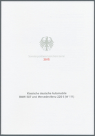 Nachlässe: 2002/2015. Riesige Sammlung Von Einigen Hundert MINISTER-KLAPPKARTEN Mit Den Deutschen So - Vrac (min 1000 Timbres)