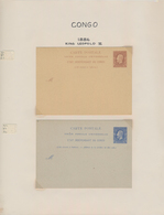Belgisch-Kongo: 1886/1958 Postal Stationery Collection Of About 305 Postal Stationery Postcards (inc - Sammlungen