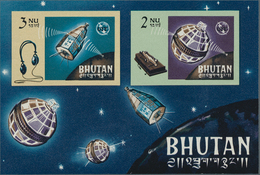 Bhutan: 1966/1971, Lot Of 14.735 IMPERFORATE Stamps And Souvenir Sheets MNH, Showing Various Topics - Bhután