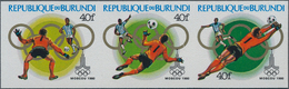 Burundi: 1970/1992. Lot Of 9,895 IMPERFORATE Stamps, Souvenir And Miniature Sheets Showing Various I - Collections