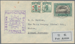 China - Flugpost: 1931/37, 10 First Flight Airmail Covers, Partly Registered, Some In Mixed Conditio - Sonstige & Ohne Zuordnung