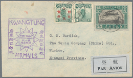 China - Flugpost: 1931/37, 10 First Flight Airmail Covers, Partly Registered, Some In Mixed Conditio - Otros & Sin Clasificación