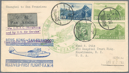 China - Flugpost: 1931/81, 8 First Flight Airmail Covers, Partly Registered. - Autres & Non Classés