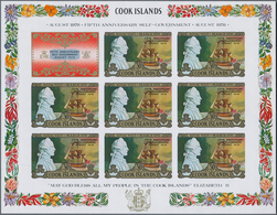 Cook-Inseln: 1967/1989. Lot Of 6,029 IMPERFORATE (instead Of Perforated) Stamps Inclusive Souvenir A - Cookinseln