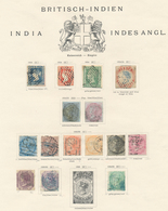 Indien: 1854/1920 (ca.), Used Collection On Ancient Schaubek Pages, From Early Issues Incl. 1854 4a. - 1854 Britse Indische Compagnie