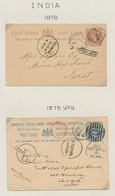 Indien - Ganzsachen: 1860s/1960s Postal Stationery Collection Of About 220 Mostly Used Postal Statio - Unclassified