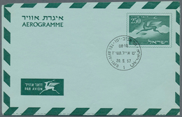 Israel: 1952/1998 (ca.), AEROGRAMMES: Accumulation With More Than 1.100 Unused And CTO Aerogrammes W - Covers & Documents