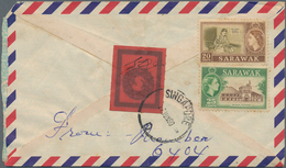 Malaiische Staaten - Sarawak: 1940-1970's: About 60 Covers From Sarawak P.O.'s, With Registered Mail - Other & Unclassified