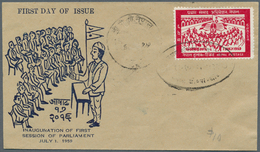 Nepal: 1950/2000 (ca.), Acucmulation Of Nearly 500 Covers/cards, Mainly Commercial Mail, Offering An - Népal