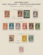 Neuseeland: 1855/1930 (ca.), Mainly Used Collection On Ancient Schaubek Pages, Slightly Varied Condi - Usados