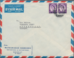 Oman: 1957/80 (ca.), Covers (16 Inc. One Ppc), FDC (2 Inc. 1953 QEII Coronation), Mint Airletters (6 - Omán