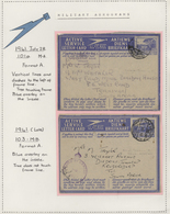 Südafrika - Ganzsachen: 1941/1977 - AEROGRAMMES: Collection Of 87 Air Letters, Written Up On Pages, - Other & Unclassified