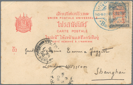 Thailand: 1908/62, Covers (16), Fronts (2) Or Used Ppc (9) And On Piece (1) Inc. 1925 Inland FFC, 19 - Tailandia