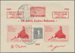 Raketenpost: 1963, 30th Anniversary Of Zucker Rocket Flights, Holding Of More Rhan 500 Vignettes On - Altri & Non Classificati