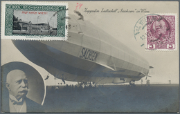 Zeppelinpost Deutschland: Amazing Group Of Ca. 178 Zeppelin Postcards Mostly Echt Fotos From The Pio - Luchtpost & Zeppelin