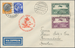 Zeppelinpost Deutschland: 1924/1936, Gehaltvolle Partie Mit 22 Zeppelin-Belegen, Beginnend Mit Ameri - Correo Aéreo & Zeppelin