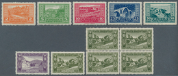 Albanien: 1923. Lot Includes Complete Sets Plus 22 Blocks Of 4 Of High Value SC# 153. Mint, NH. F. - Albanië