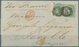 Großbritannien: 1860/1900 (ca.), Lot Of 5 Entires/fronts/pieces Incl. Ship Letter (front) Bearing 2 - Autres & Non Classés