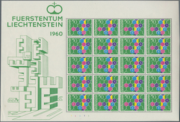Liechtenstein: 1960. EUROPA-Marke Im Kpl. Kleinbogen Zu 20 Marken, Postfrisch. (Michel 1.300,- Euro) - Verzamelingen