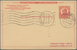 Luxemburg: 1951, Lot Of About 70 Reply Postal Stationery Cards Of The USA From Only Different Post O - Autres & Non Classés