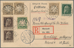 Bayern - Marken Und Briefe: 1850/1920 (ca.), Nette Zusammenstellung Mit 20 Briefen Und Karten (dabei - Sonstige & Ohne Zuordnung