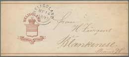 Helgoland - Ganzsachen: 1878/1890, Partie Von 17 Ungebrauchten Und Gebrauchten Ganzsachen Mit Karten - Helgoland