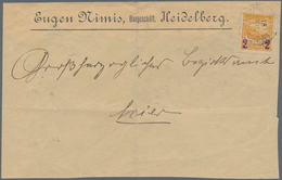 Deutsches Reich - Privatpost (Stadtpost): 1890, HEIDELBERG Privatpost, 2 Auf 10 Pf Gelborange (MiNr. - Postes Privées & Locales