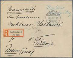 Deutschland: 1911-1958, Destination PERSIEN: 25 Briefe Und Postkarten Nach Persien, Vom Frühen R-Bri - Sammlungen