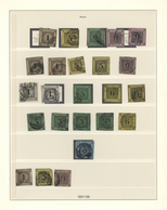 Baden - Marken Und Briefe: 1851/1868, Gestempelte Kleine Sammlung Auf Blättern, Ab Drei Werten MiNr. - Otros & Sin Clasificación