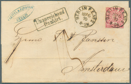 Norddeutscher Bund - Marken Und Briefe: 1870/1872, Archivbestand Von Ca. 40 Belegen Nach Amsterdam, - Otros & Sin Clasificación