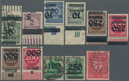 Deutsches Reich - Inflation: 1919/1923, Vielseitige Partie Mit U.a. MiNr. 116 II Gest., 117 PF I Ges - Verzamelingen
