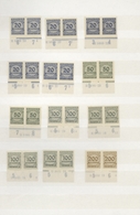Deutsches Reich - Inflation: 1921/1923, Postfrische Sammlung Von 84 Unterrandpaaren Mit Hausauftrags - Collections
