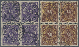 Deutsches Reich - Inflation: 1922, Posthorn, Lot Von Zehn Gestempelten Marken Je Gepr. Infla: MiNr. - Verzamelingen