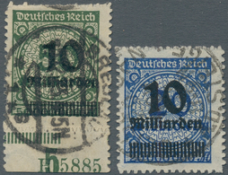 Deutsches Reich - Inflation: 1923, Korbdeckel-Muster, Partie Von 51 Gestempelten Marken Je Gepr. Inf - Sammlungen