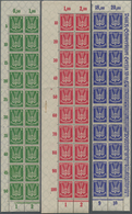 Deutsches Reich - Weimar: 1924, Flugpost Holztaube, Kompletter Satz In Eckrand-20er-Blocks Postfrisc - Verzamelingen